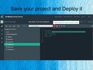 Save your project and Deploy it
 