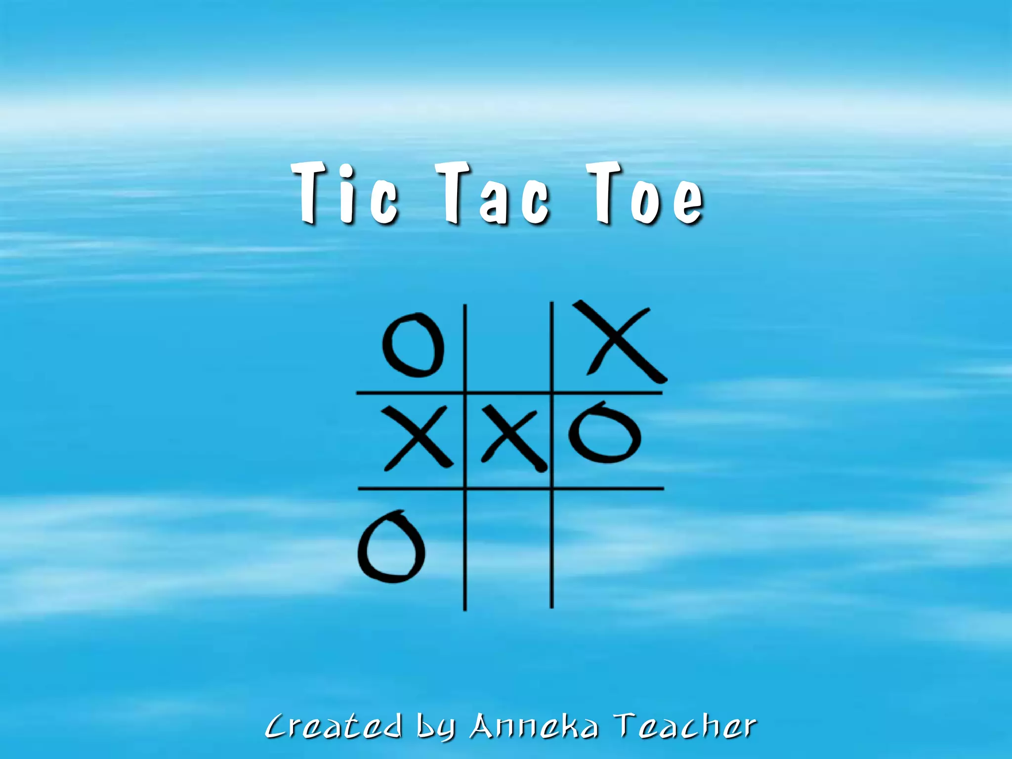 Tic Tac Toe Template.ppt