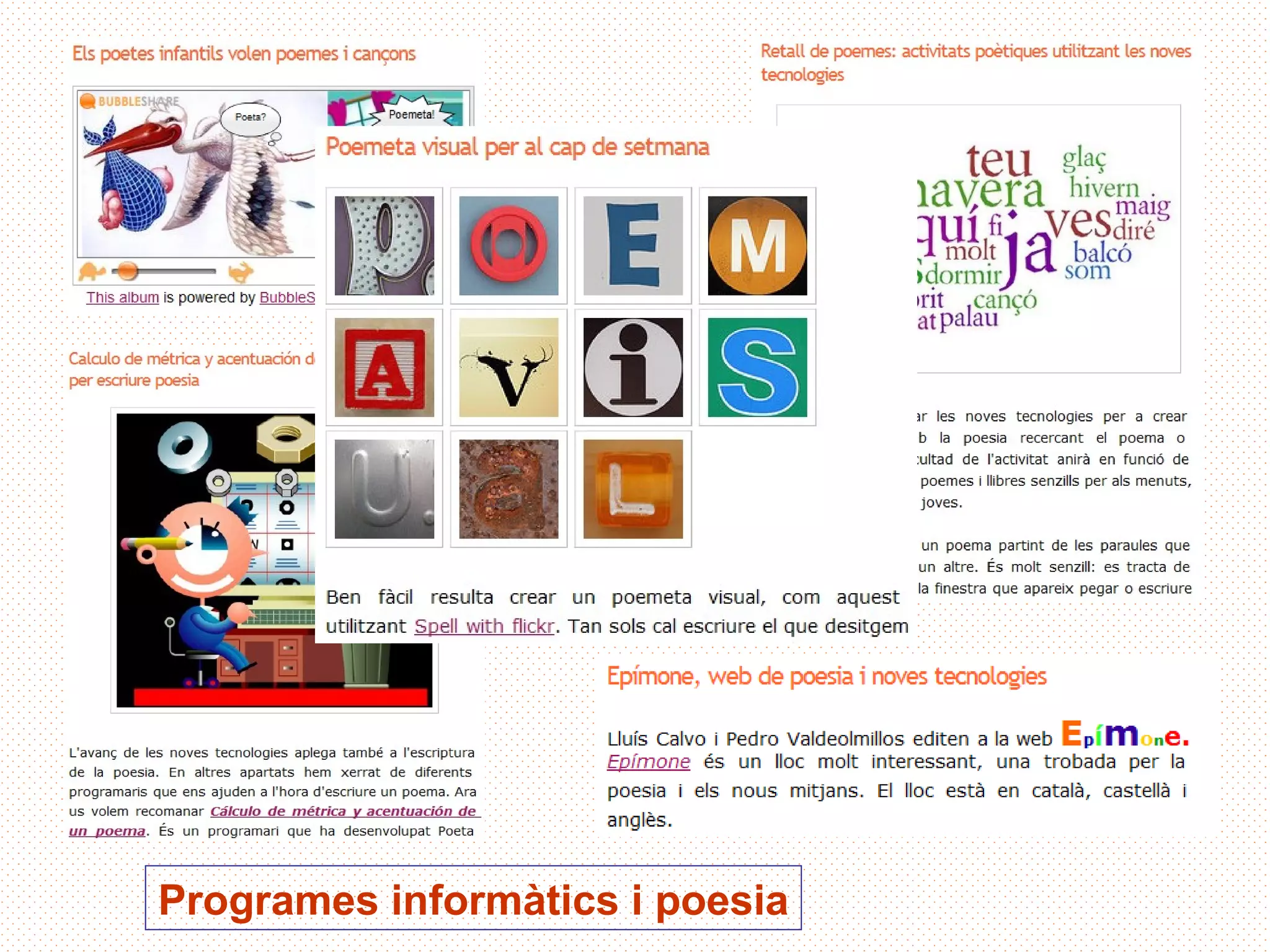 Programes informàtics i poesia
 