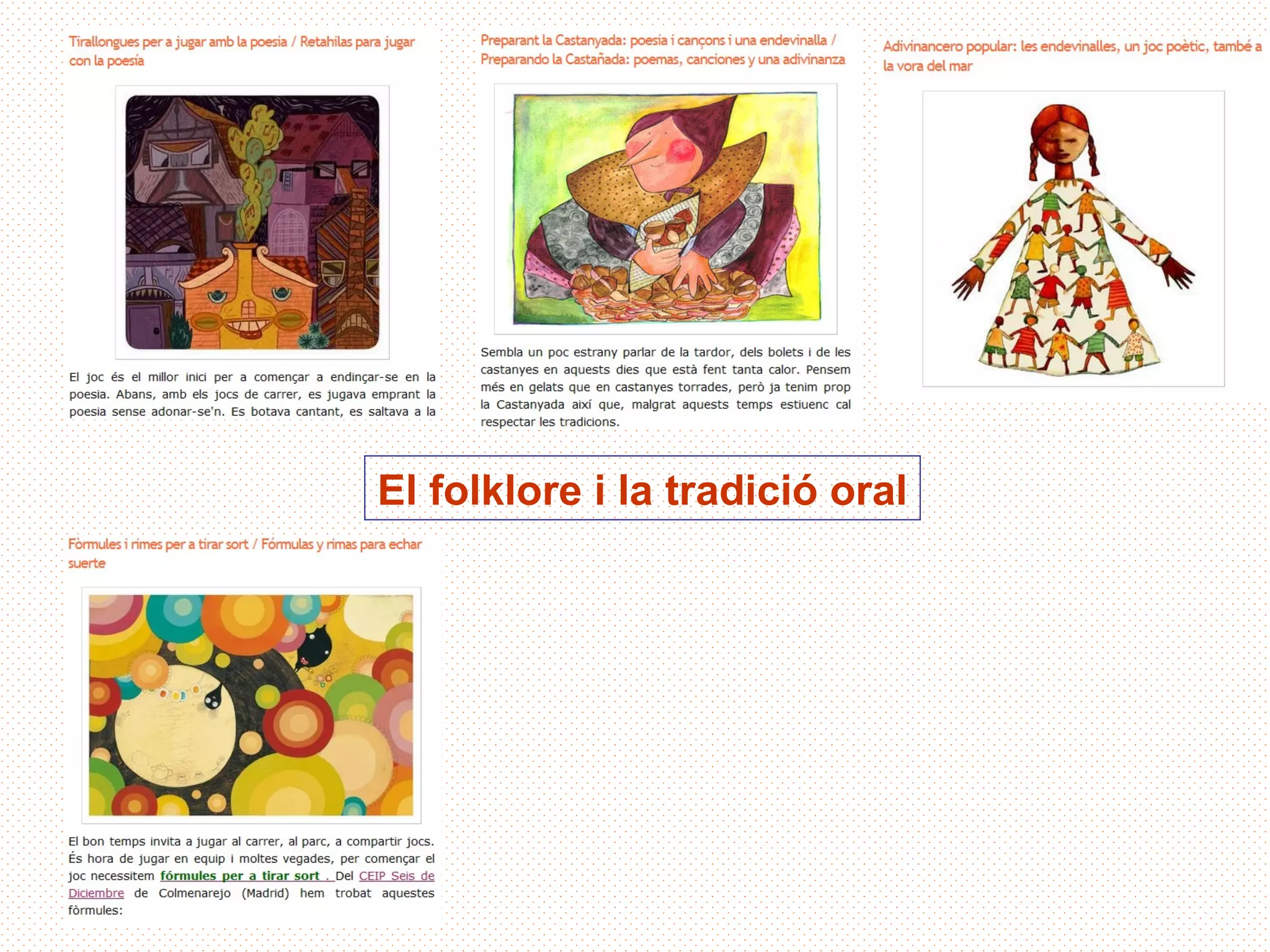 El folklore i la tradició oral
 