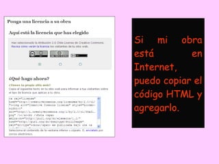 Si mi obra está en Internet, puedo copiar el código HTML y agregarlo. 