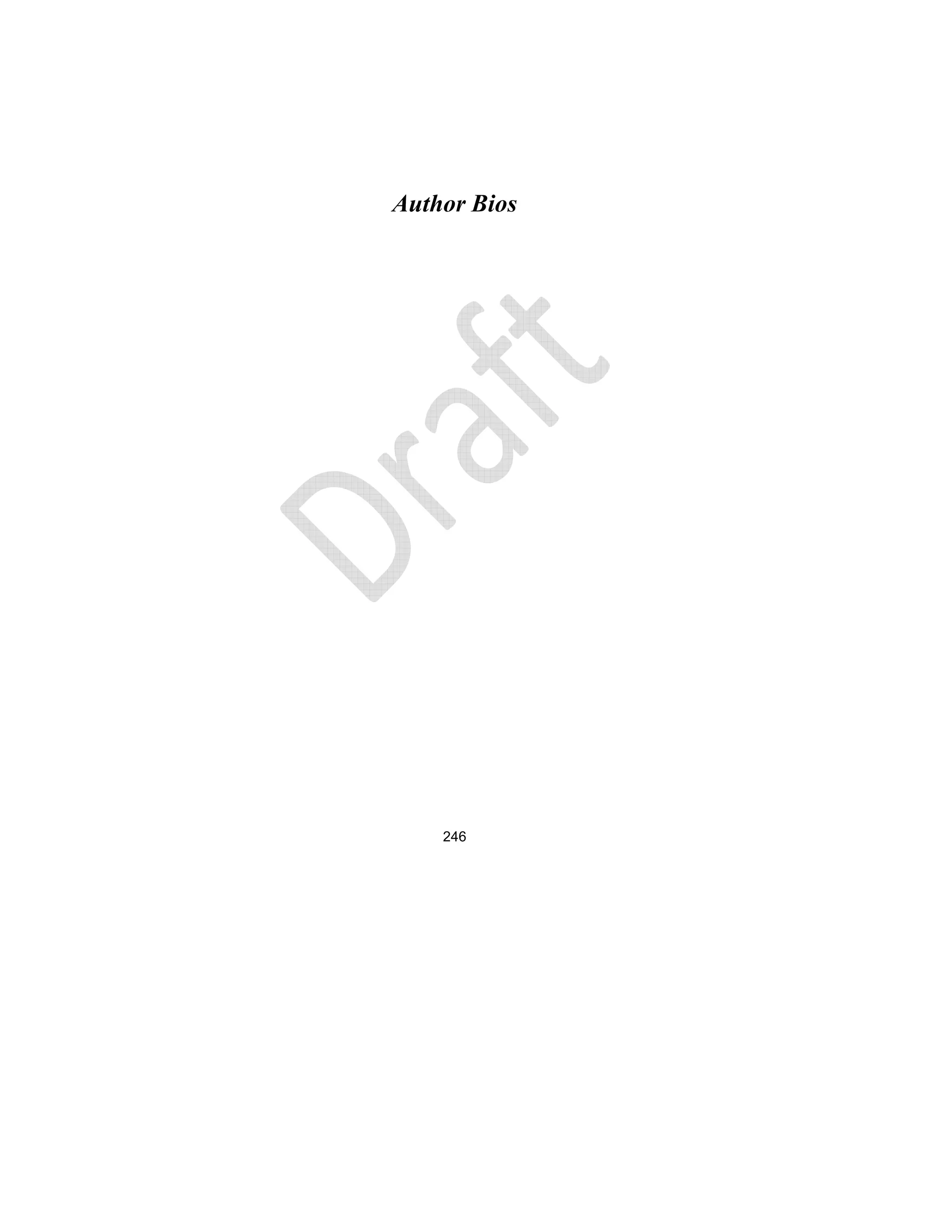 246
Author Bios
 