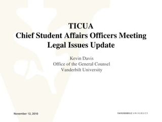 TICUA Chief Student Affairs Officers Meeting 2010
