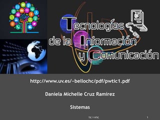 http://www.uv.es/~bellochc/pdf/pwtic1.pdf
Daniela Michelle Cruz Ramírez
Sistemas
TIC Y NTIC 1
 