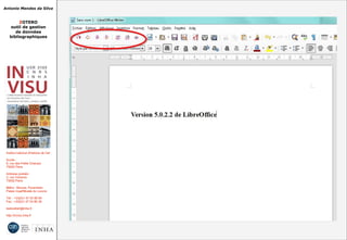 Antonio Mendes da Silva
ZOTERO
outil de gestion
de données
bibliographiques
Institut national d'histoire de l'art
Accès :
6, rue des Petits Champs
75002 Paris
Adresse postale :
2, rue Vivienne
75002 Paris
Métro : Bourse, Pyramides
Palais royal/Musée du Louvre
Tél. : +33(0)1 47 03 89 84
Fax : +33(0)1 47 03 86 36
lesticetlart@inha.fr
http://invisu.inha.fr
 