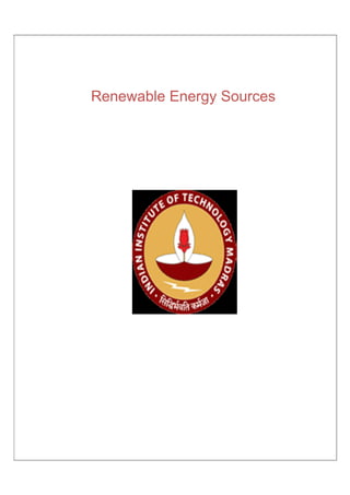 Renewable Energy Sources
 