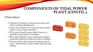 Tidal Components Tidal energy | PPTX