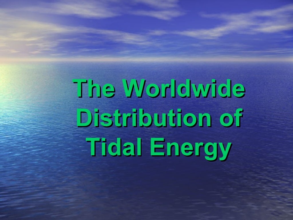 Tidal energy overview7