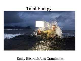 Tidal Energy
Emily Ricard & Alex Grandmont
 