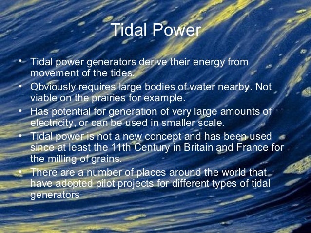 tidal power