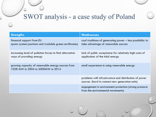 SWOT analysis - a case study of Poland
 