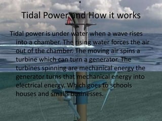 Tidal power and wave power and how they | PPTX