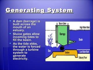 TIDAL POWER , Generation of Electricity Using Tidal Energy | PPT