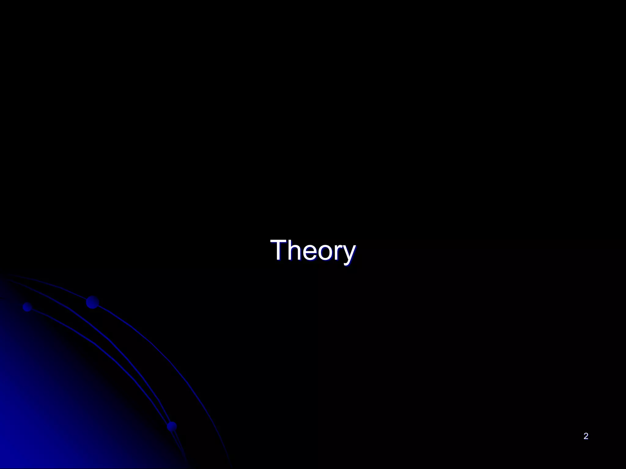 Theory




         2
 