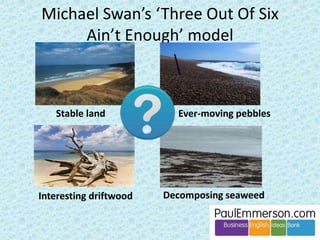 And please explain why students love language 
feedback. Even after a speaking activity where 
they were 100% communicatively competent 
and would be 100% understood in an 
international context. 
 