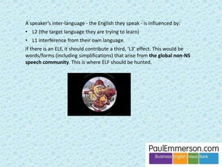 • Individual phonemes, according to the students’ nationality. That includes the 
up-close mechanics of mouth/tongue/teeth. 
• Drilling of key words that arise in discussion, where the word stress presents 
problems for your students. (a-na-ly-sis, suc-cess, pur-cha-sing) 
• Drilling of some topic lexis (eg collocations) from a reading or listening text in 
your book. Put single words into a short sentence for context. 
• Drilling of functional expressions. You will have to complete sentence heads 
such as ‘What exactly do you mean by …’ to make whole sentences. 
• Drilling of a target grammar form, contextualized in a short sentence. Good to 
focus on contractions (I’ll, I’ve). 
• Drilling of 50% of boardwork just before you wipe it clean, as a final reminder. 
• Students reading short paragraphs (particularly parts of a presentation) aloud 
and to themselves. Try with them spread round the room facing the walls. This 
gives them a safe space to experiment with stress and pausing for dramatic 
effect. 
 