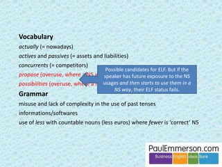 For learners … 
Perfect for the last day 
of the course when your 
students say to you: 
“Great course. Now 
what can I do in the 
future to stay in touch 
with English and 
continue to learn?” 
