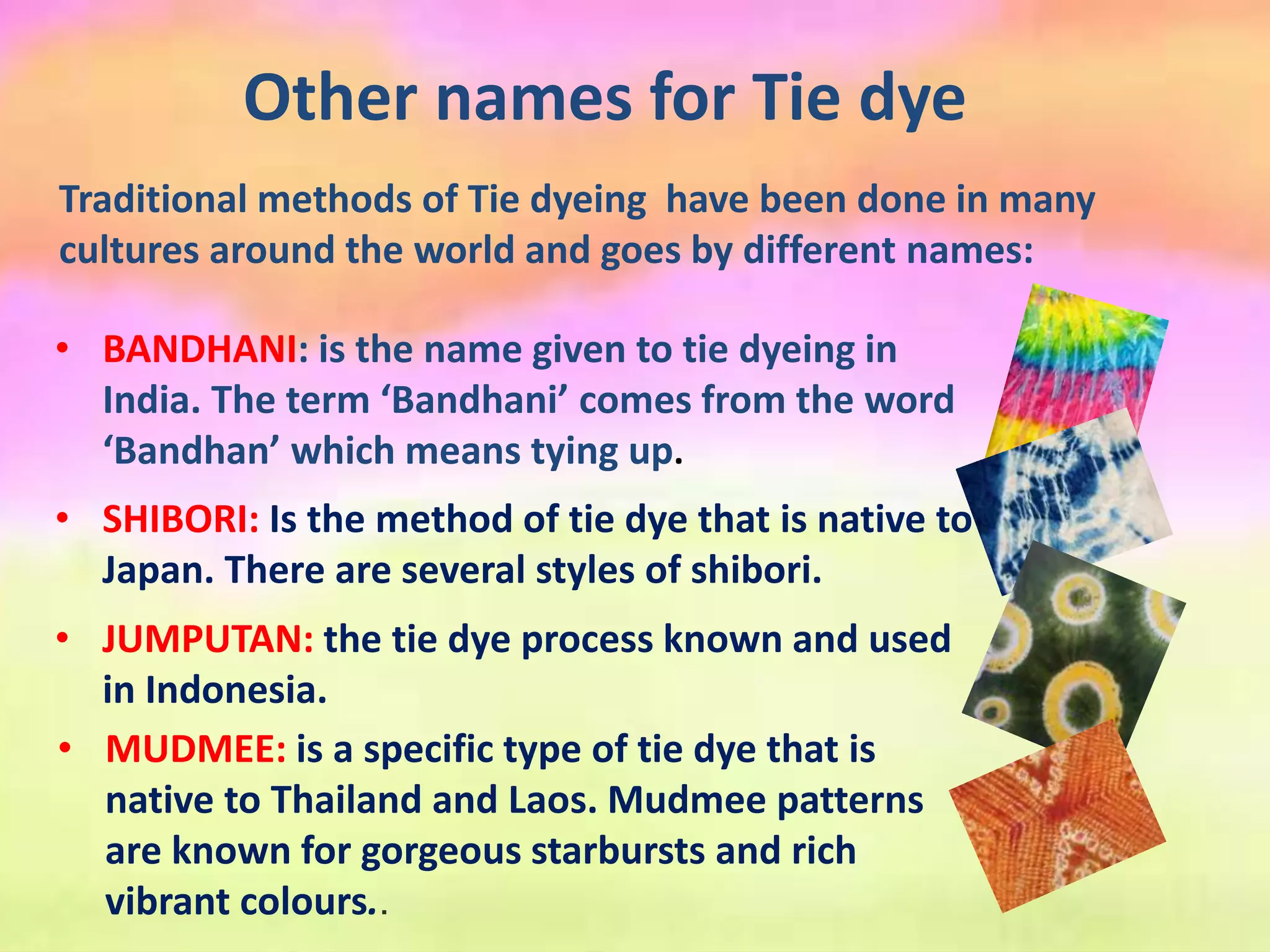 define tie and dye