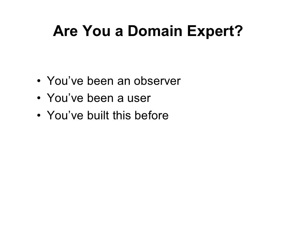 Are You a Domain Expert?