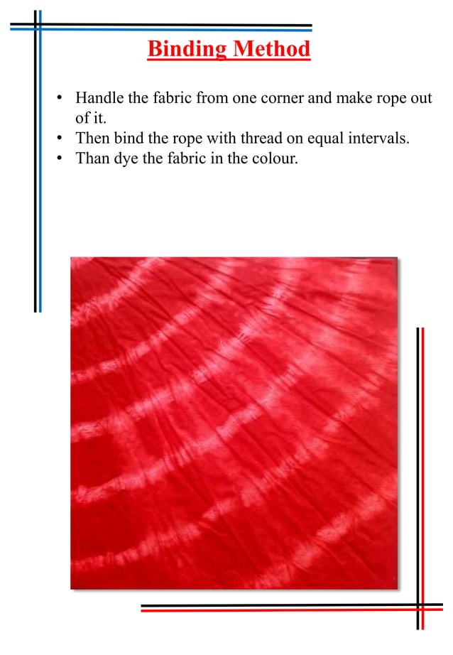 methods of tie and dye