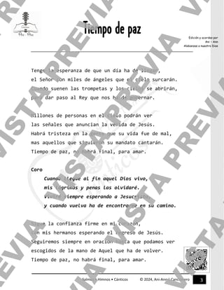 3
Salmos • Himnos • Cánticos © 2024, Ani-Ann | Cancionero
Edición y acordes por
Ani – Ann
Alabanzas a nuestro Dios
Tiempo ...