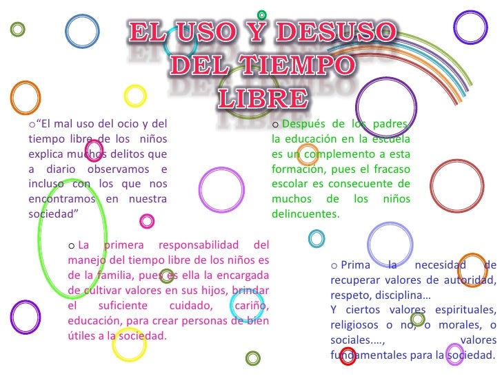 Importancia Del Aprovechamiento Del Tiempo Libre En Los