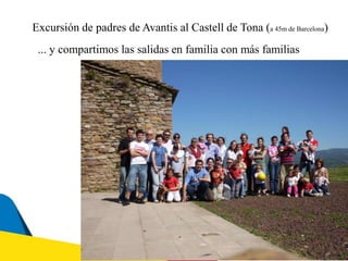... y compartimos las salidas en familia con más familias
Excursión de padres de Avantis al Castell de Tona (a 45m de Barcelona)
 