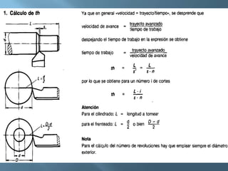 Tiempo procesamiento torno