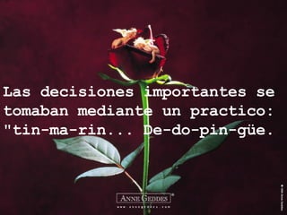 Las decisiones importantes se tomaban mediante un practico:  "tin-ma-rin... De-do-pin-güe. 