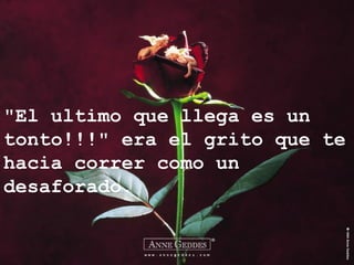 "El ultimo que llega es un
tonto!!!" era el grito que te
hacia correr como un
desaforado.
 