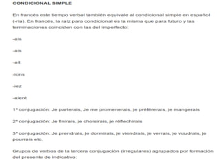 Tiempos verbales en frances