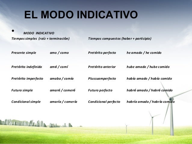 Tiempos y formas verbales