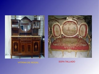 VITRINA DE NOGAL SOFA TALLADO
 