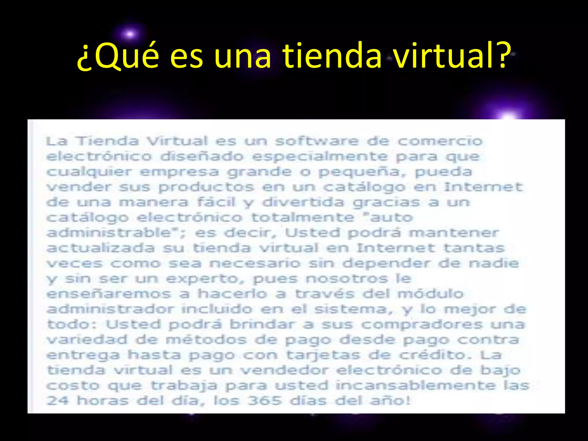 ¿Qué es una tienda virtual?
