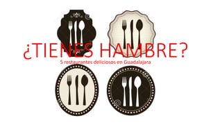 ¿TIENES HAMBRE? 5 restaurantes deliciosos en Guadalajara 
 
