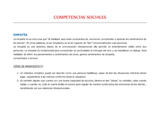 MOTIVACIÓN
La motivación es la actitud o disposición positiva para emprender los planes o metas que
hemos previsto; en otras palabras, es el combustible para movernos. La motivación implica
estados internos que dirigen el organismo hacia metas o fines determinados; son los impulsos
que mueven a la persona a realizar determinadas acciones y persistir en ellas para su
culminación.
CÓMO SE MANIFIESTA???
1- Logros importantes o resultados exitosos.
2- Persistencia en los intentos y continuidad.
3- Disfrutar del aprendizaje.
4- Confianza en uno mismo.
5- Saber encauzar los resultados no deseados.
 