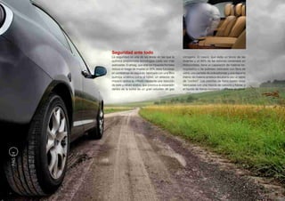 Seguridad ante todo
         La seguridad es una de las áreas en las que la          nitrógeno. El casco, que evita un tercio de las
         química proporciona tecnologías cada vez más            muertes y un 65% de las lesiones cerebrales en
         avanzadas. El airbag, que ante los impactos frontales   motociclistas, tiene un caparazón de material ter-
         reduce el riesgo de muerte un 30% debe funcionar        moplástico o de polímero reforzado con fibra de
         en centésimas de segundo: fabricado con una fibra       vidrio, una pantalla de policarbonato y una espuma
         química sintética como el nylon, un detector de         interior de materia sintética recubierta por un tejido
         impacto activa su inflado mediante una reacción         de “confort”. Las pastillas de freno suelen estar
         de boro y nitrato sódico, que provoca la expansión      fabricadas con una mezcla de carbono y Kevlar, y
         dentro de la bolsa de un gran volumen de gas            el líquido de frenos incorpora una base de glicol.
PÁG 24
 