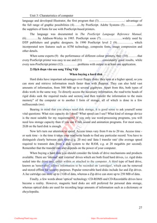 Tieng Anh chuyen nganh CNTT | PDF