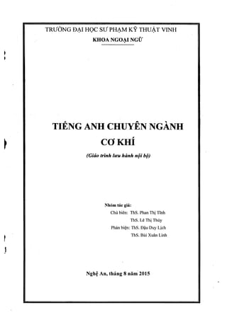 Tieng anh chuyen nganh co khi
