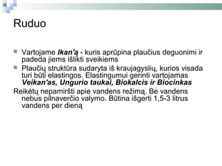 Ruduo

 Vartojame Ikan'ą - kuris aprūpina plaučius deguonimi ir
  padeda jiems išlikti sveikiems
 Plaučių struktūra sudaryta iš kraujagyslių, kurios visada
  turi būti elastingos. Elastingumui gerinti vartojamas
  Veikan'as, Ungurio taukai, Biokalcis ir Biocinkas
Reikėtų nepamiršti apie vandens režimą. Be vandens
  nebus pilnaverčio valymo. Būtina išgerti 1,5-3 litrus
  vandens per dieną
 