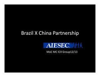 Brazil X China Partnership


           MoC MC ICX Group12/13
 