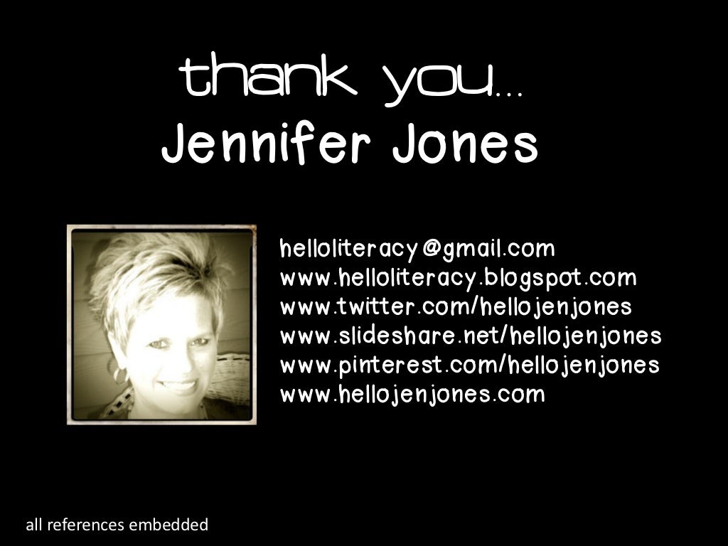 Thank You… Jennifer Jones