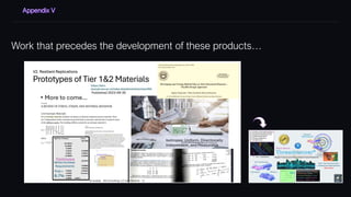 Work that precedes the development of these products…
 