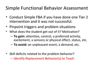 Example Fba Trigger Tier 2 training | PPT