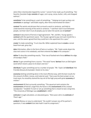 Tier 2 vocabulary | PDF