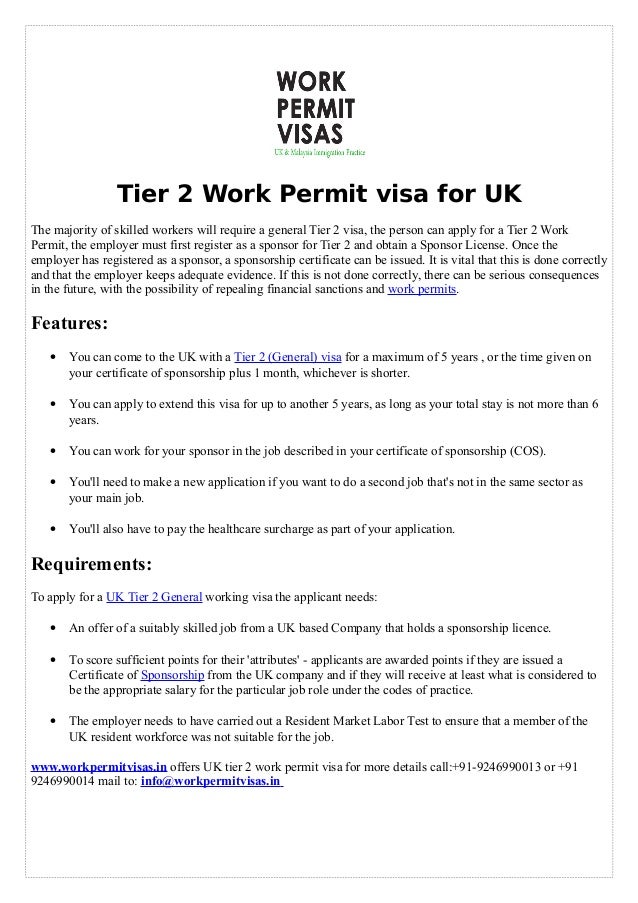 Apply for tier 2 visa Apply for tier 2 visa