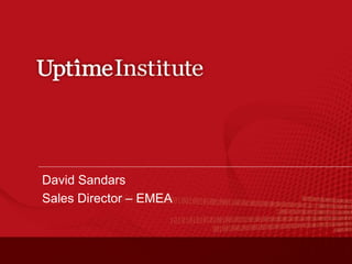 David Sandars
Sales Director – EMEA
 