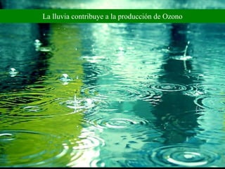 La lluvia contribuye a la producción de Ozono 