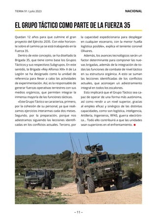 La Legión española presenta el proyecto Fuerza 2035 al Ejército brasileño