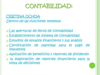 Responder por la contratación y supervisión para que cumpla con los reglamentos 